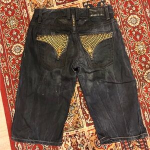 Robin's Jean Black Denim with Gold Studs